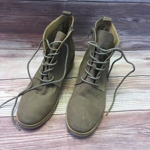 Lucky brand Tamela booties leather tan size 8.5